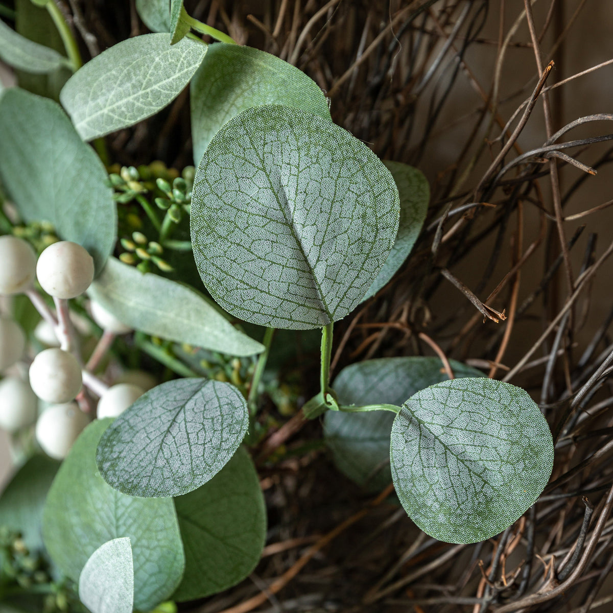 Green Christmas Woodland Wreath