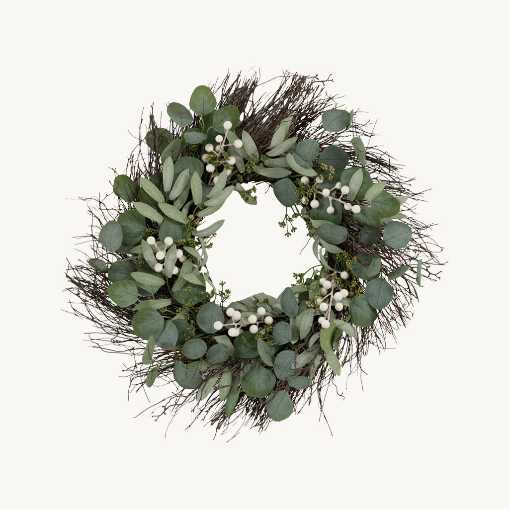 Green Christmas Woodland Wreath