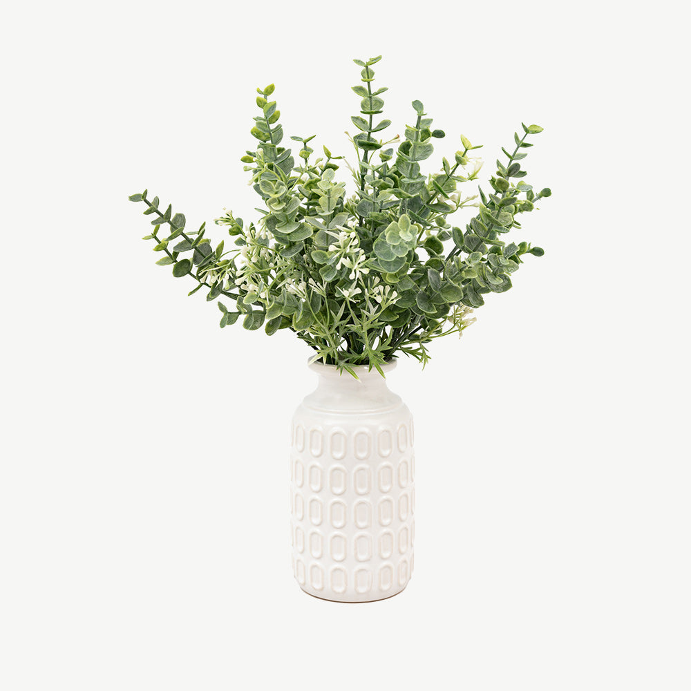 Retro Vase with Eucalyptus