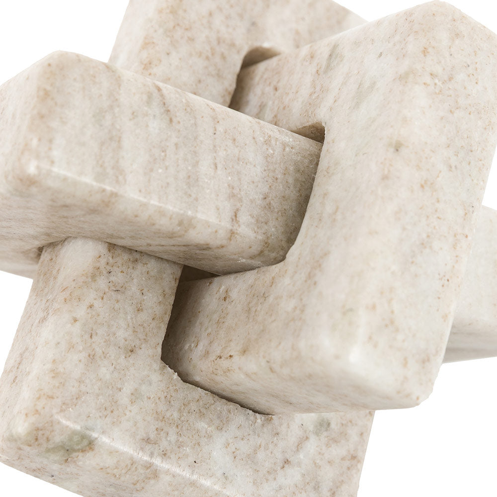 Amadora Marble Square Link in Beige