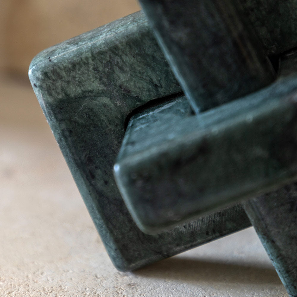 Amadora Marble Square Link in Green