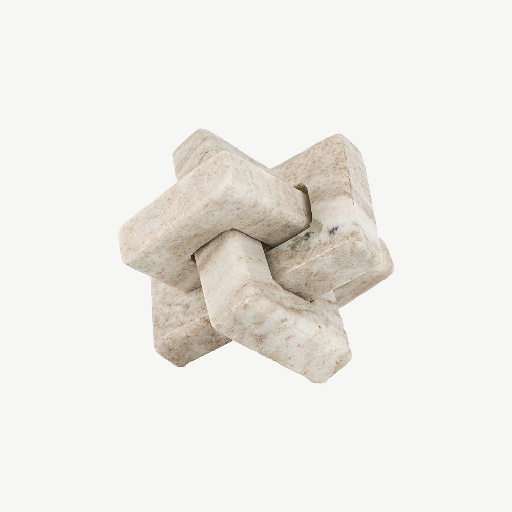 Amadora Marble Square Link in Beige