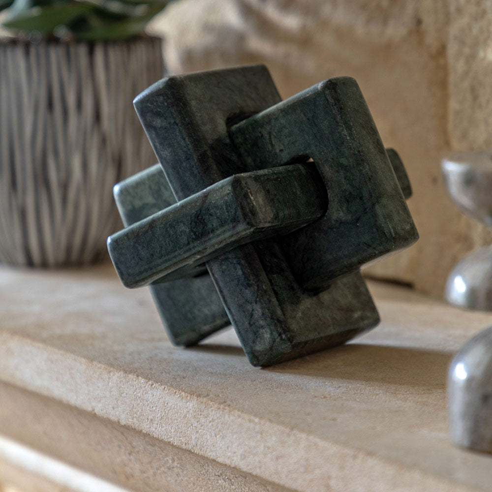 Amadora Marble Square Link in Green