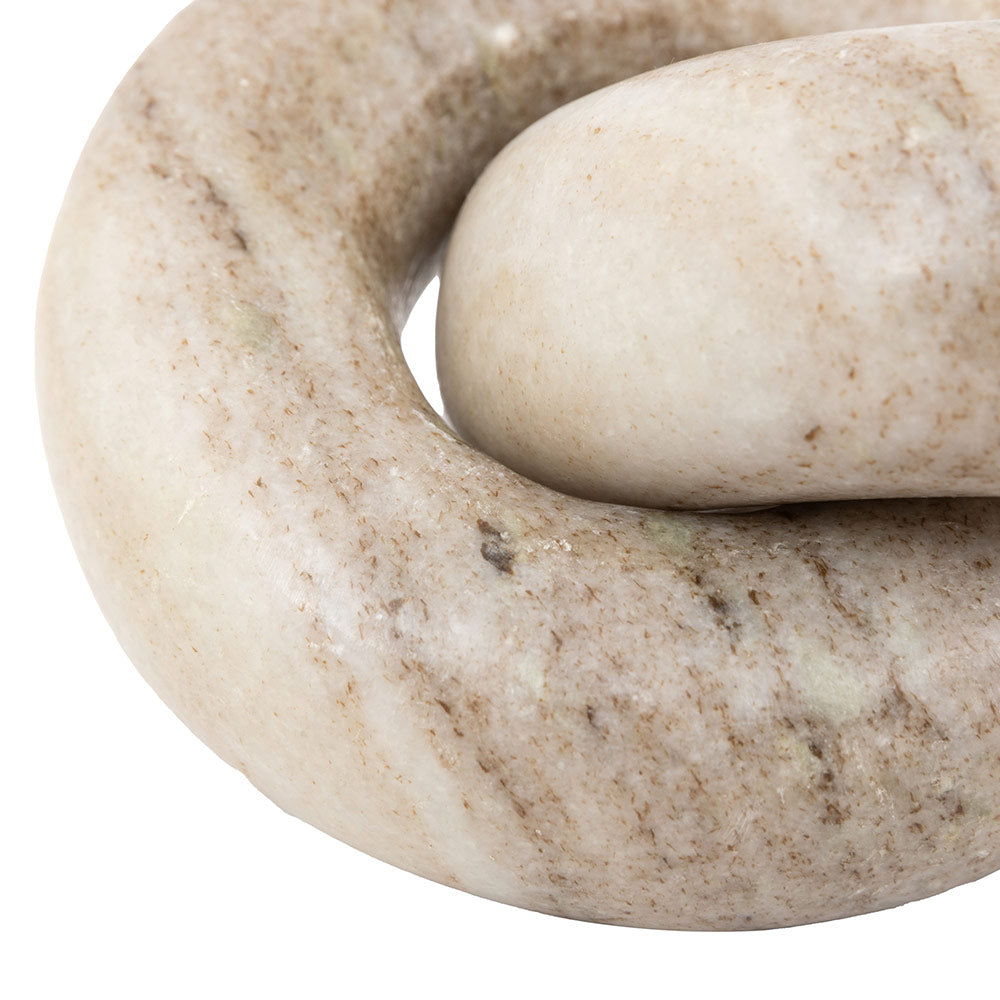 Avila Marble Circle Link in Beige
