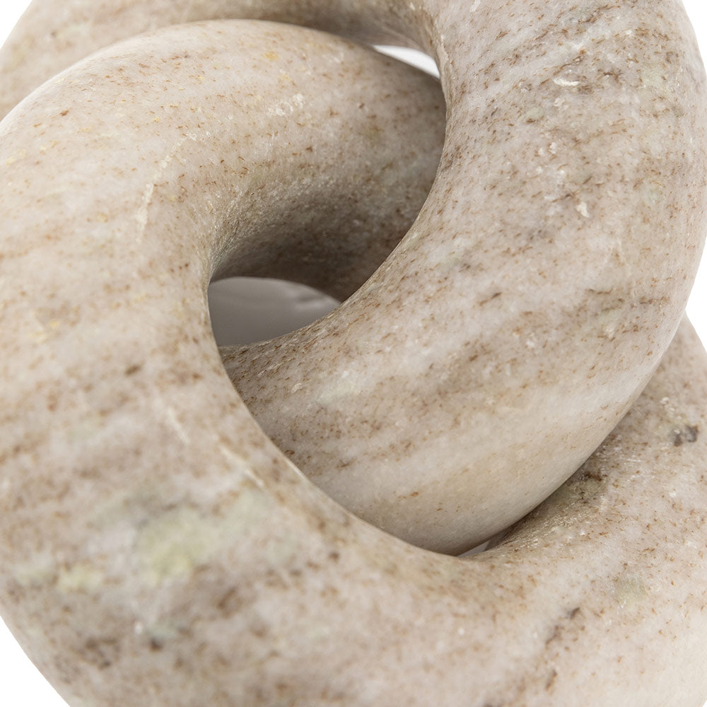 Avila Marble Circle Link in Beige