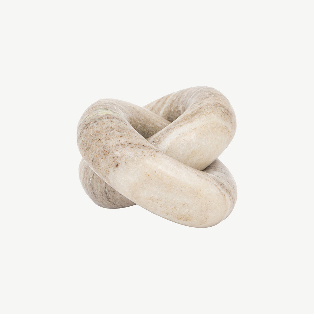 Avila Marble Circle Link in Beige