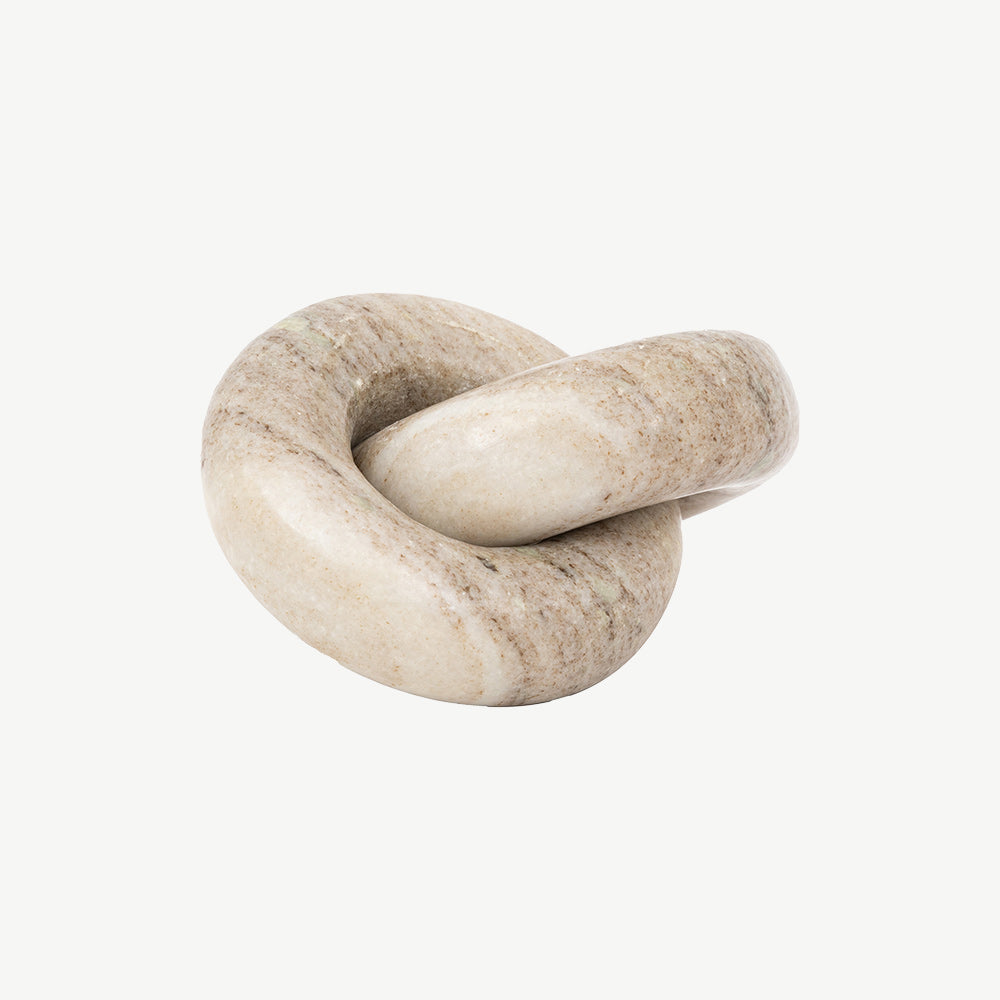 Avila Marble Circle Link in Beige
