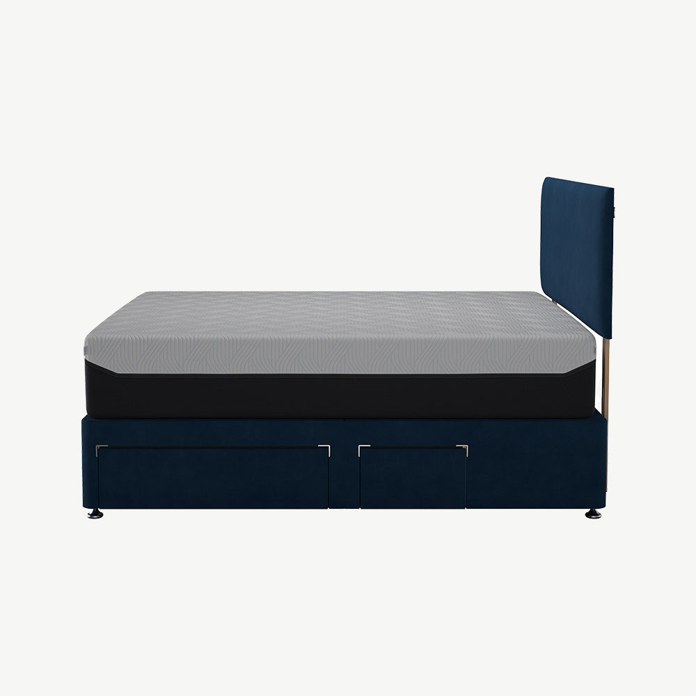 TEMPUR® Buckingham Conti Drawer Divan in Blue