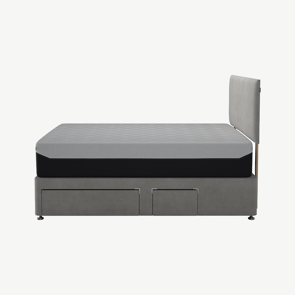TEMPUR® Buckingham Conti Drawer Divan in Light Grey