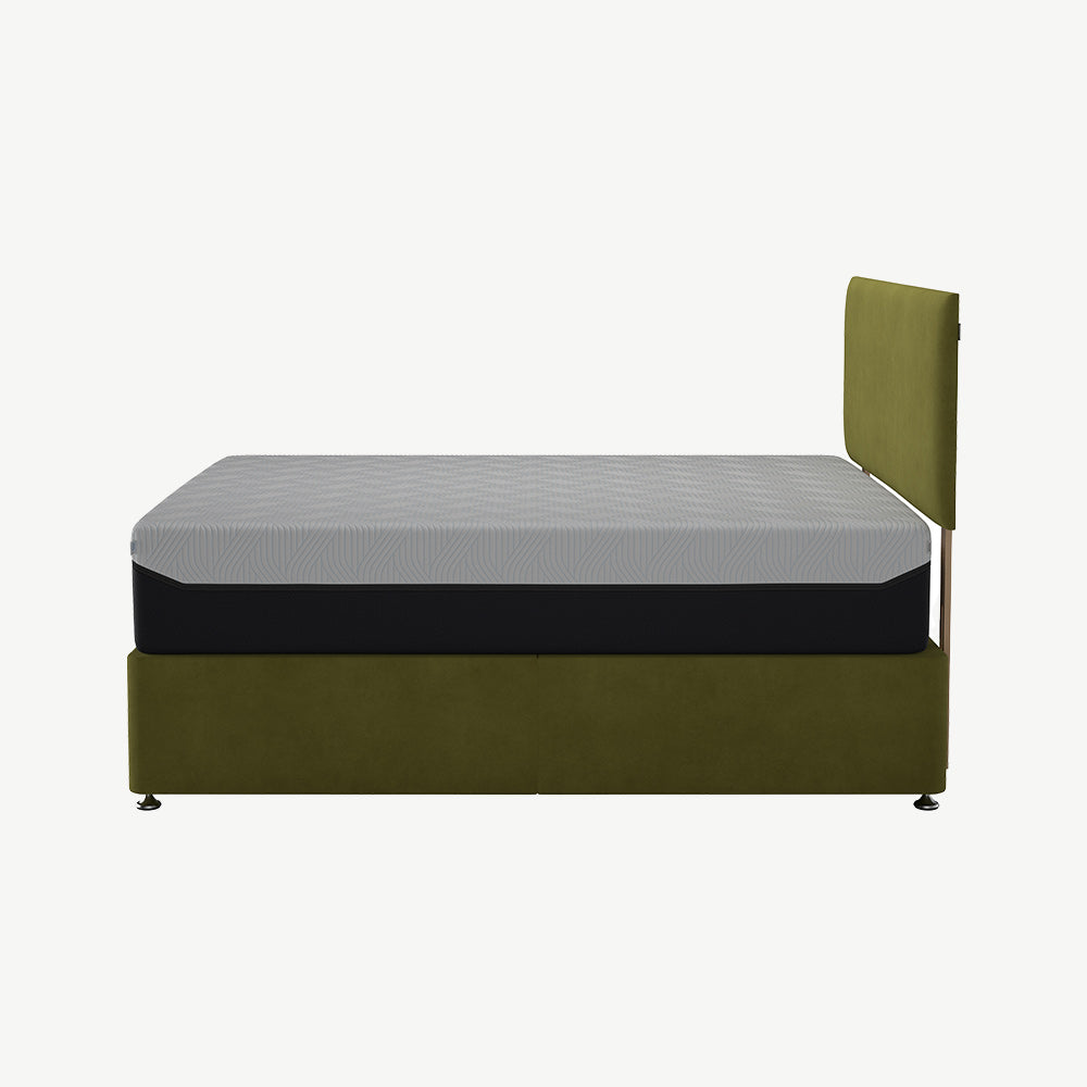 TEMPUR® Buckingham Conti Drawer Divan in Green