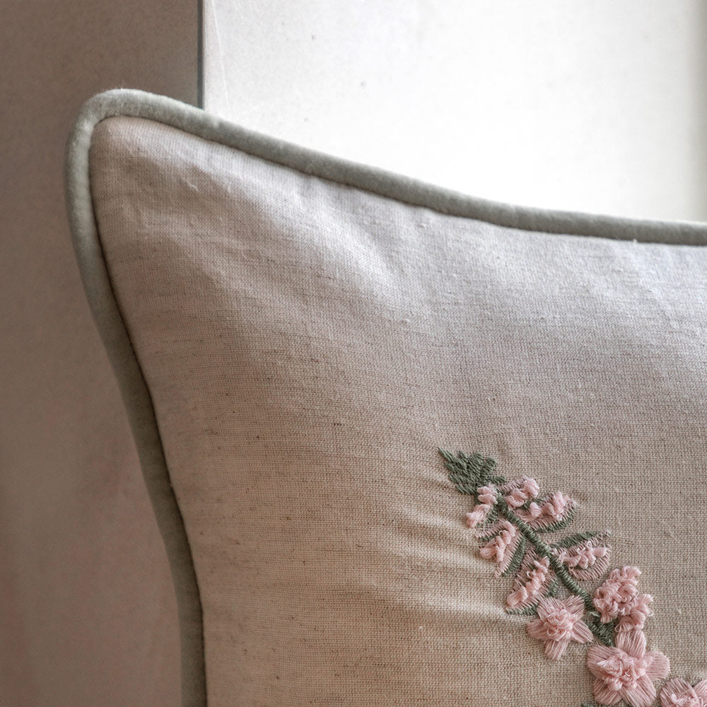 Embroidered Meadow Cushion