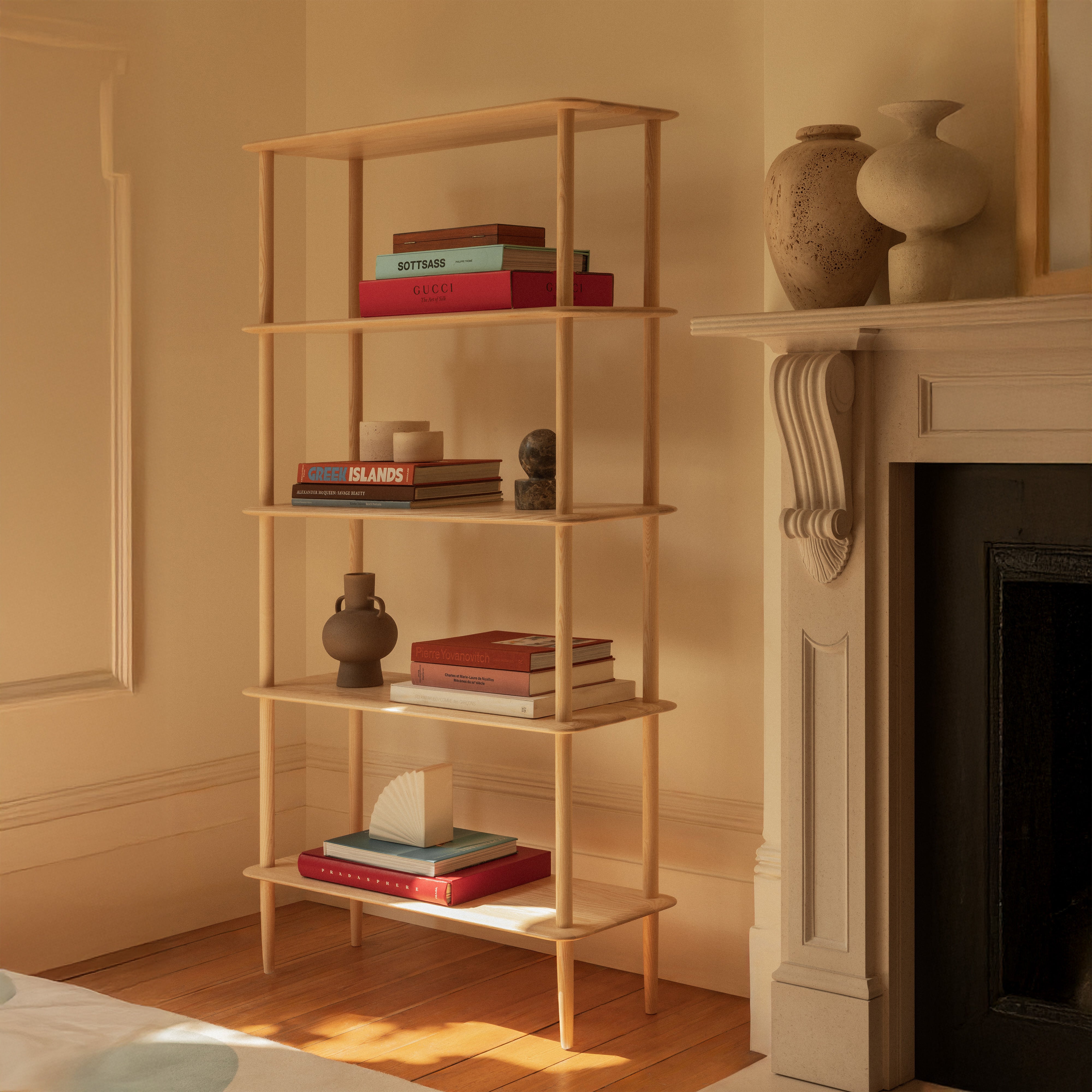 Ercol Stack Shelving Unit in Mahogany