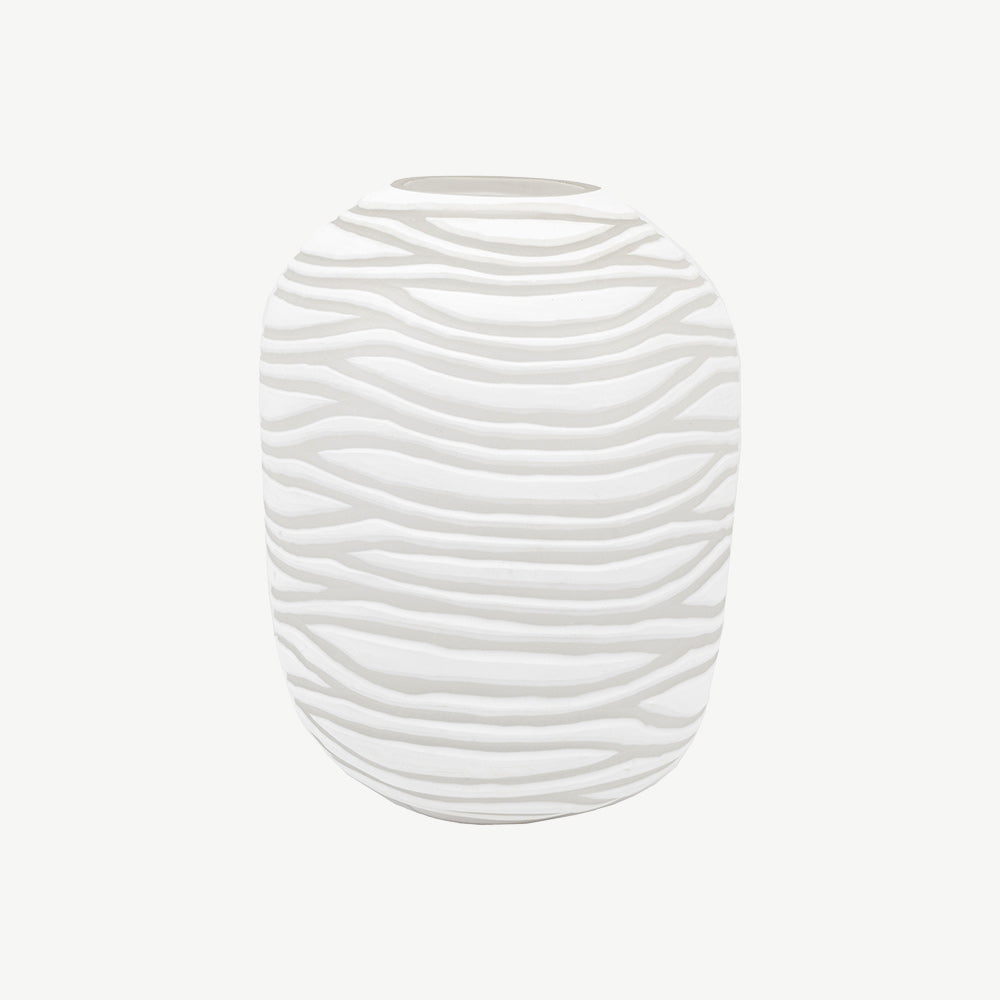 Handblown Carved Glass Vase