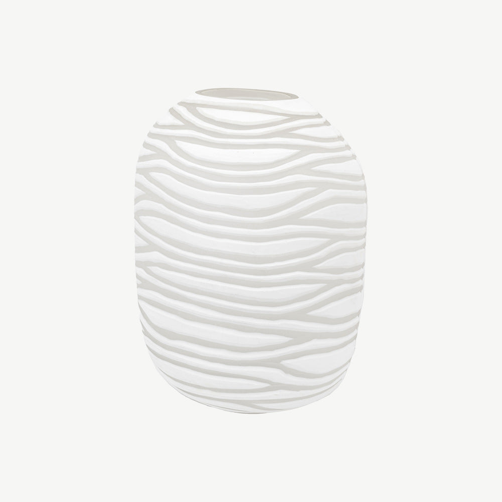 Handblown Carved Glass Vase