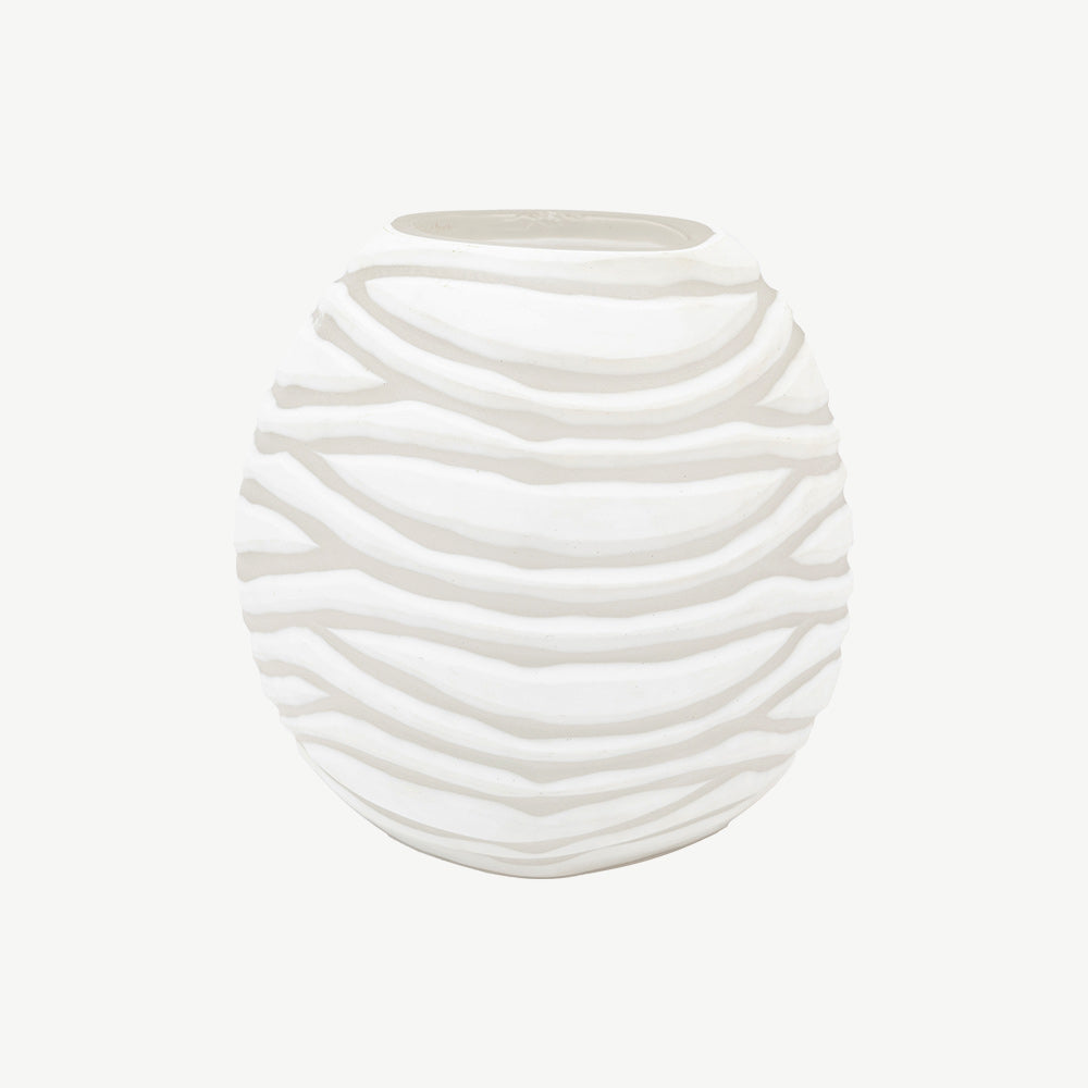 Handblown Carved Glass Vase