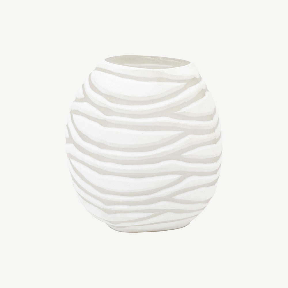 Handblown Carved Glass Vase