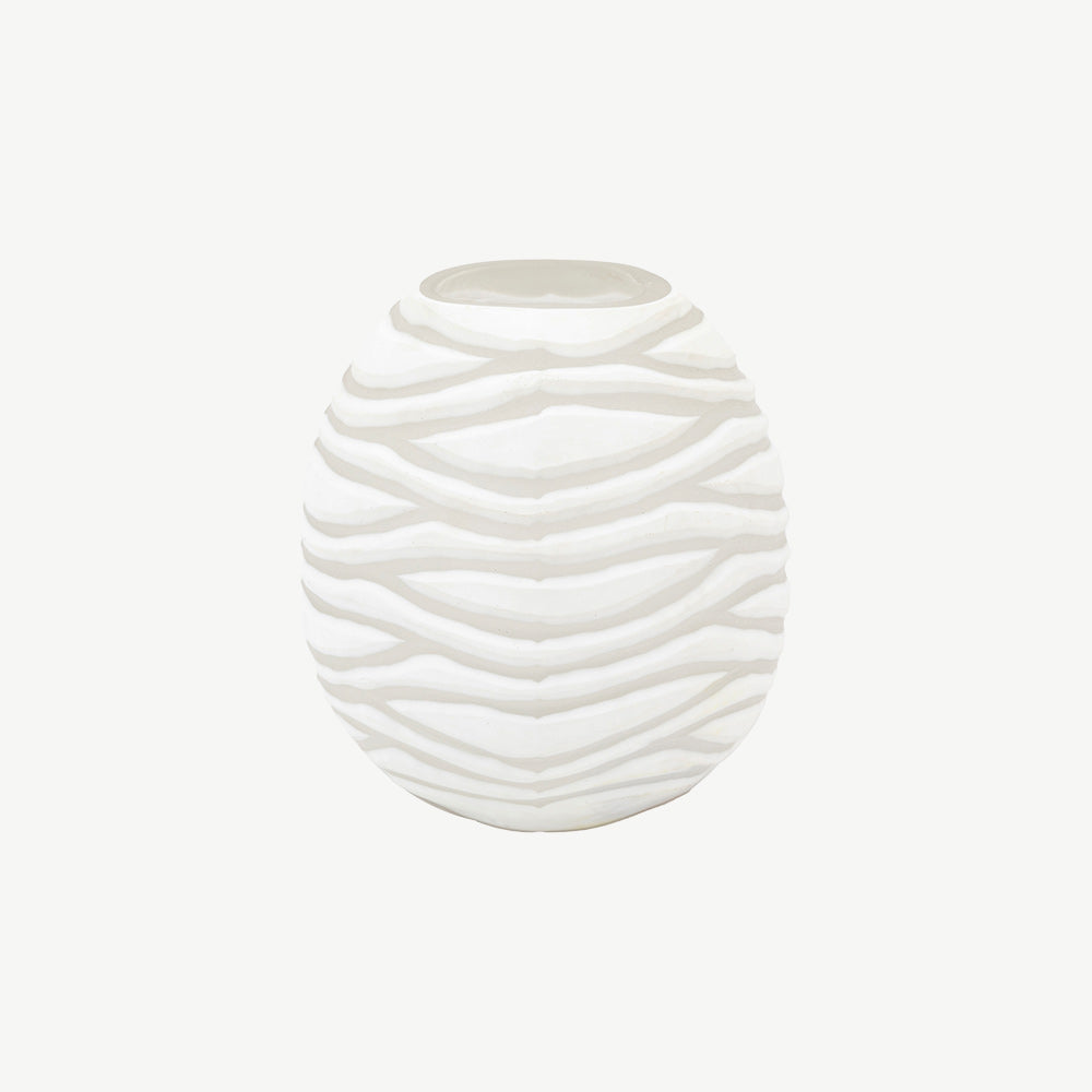 Handblown Carved Glass Vase