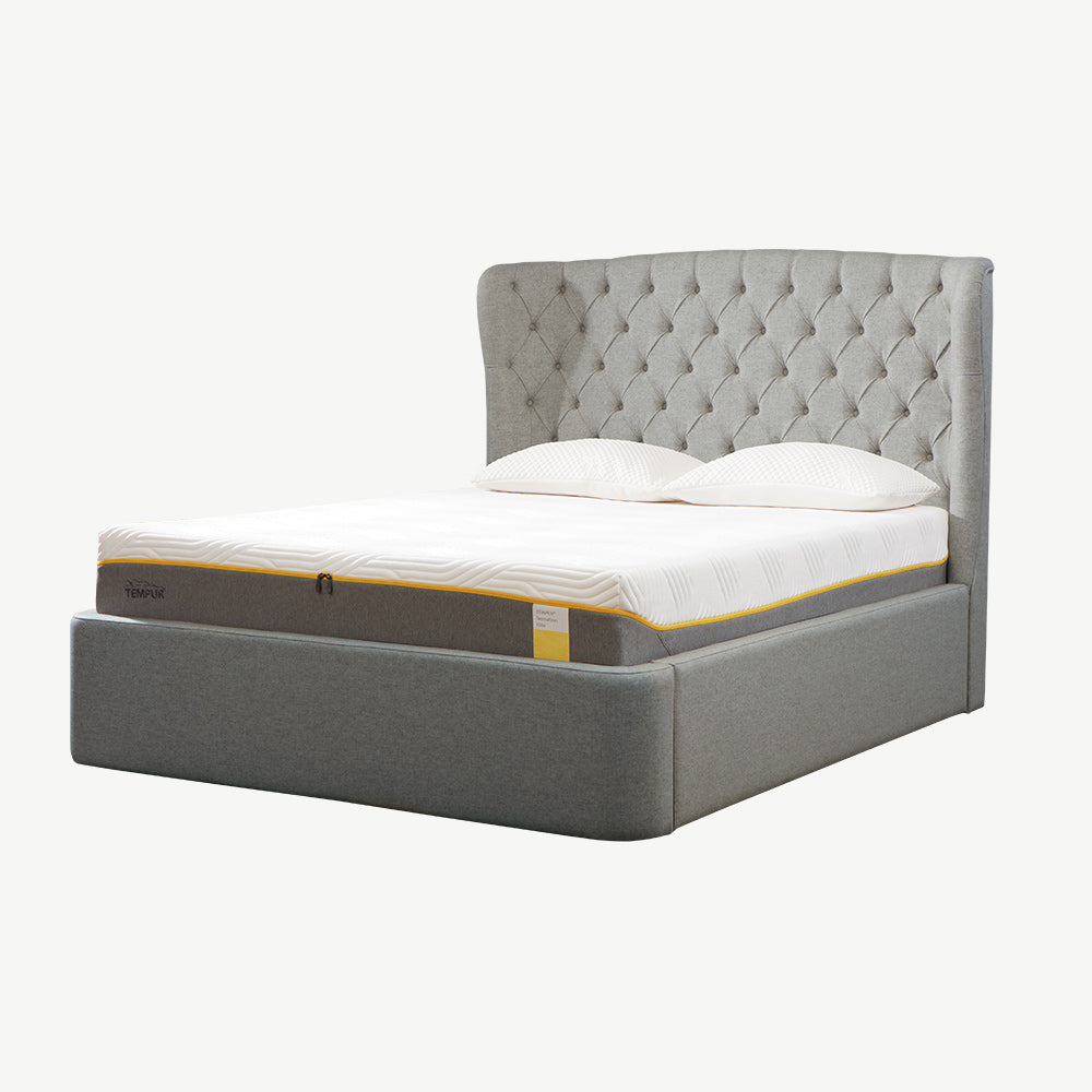 TEMPUR® Holcot Ottoman Bed in Light Grey
