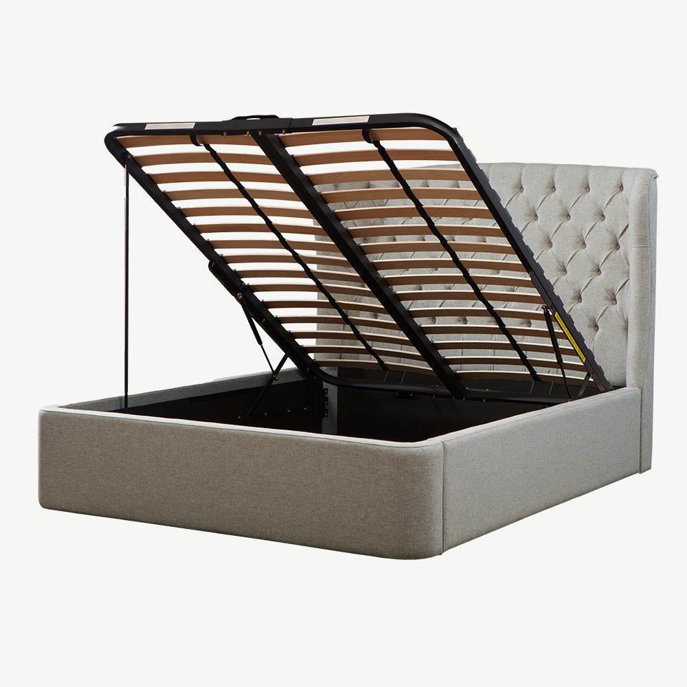 TEMPUR® Holcot Ottoman Bed in Light Grey