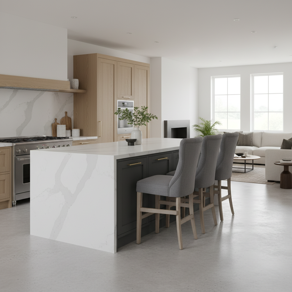 Poppy Counter Stool in Grey