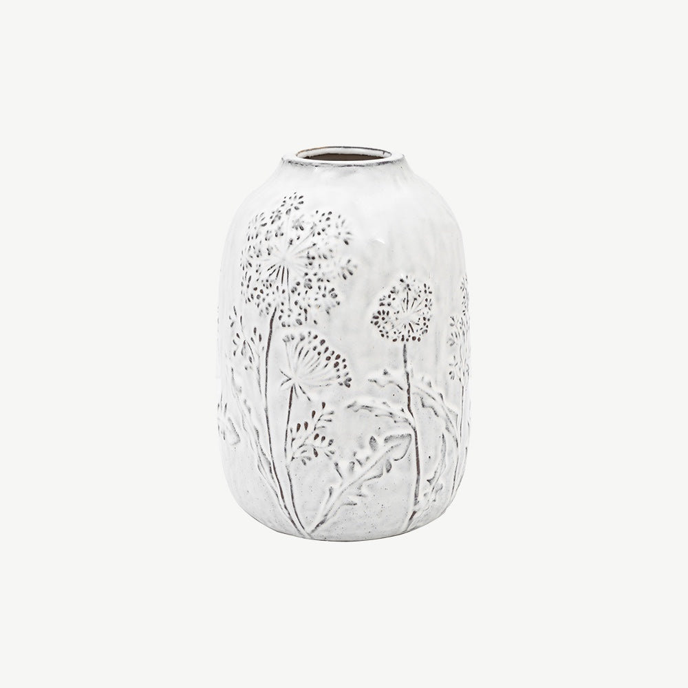 Meadow Embossed Ceramic Vase