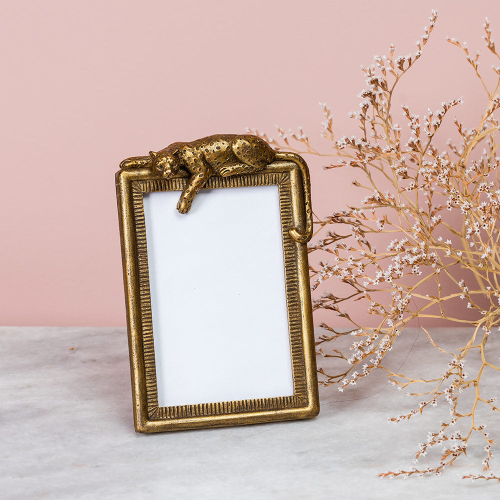 Panther Gold Photo Frame