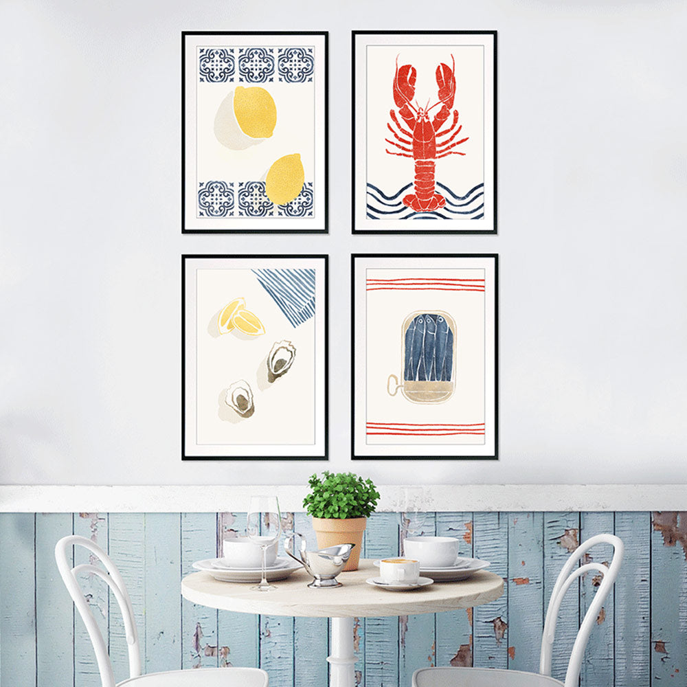Seafood & Lemons I Wall Art