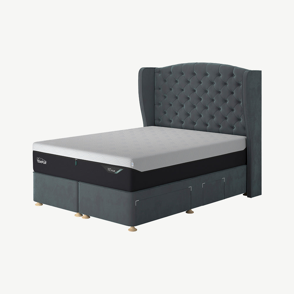 TEMPUR® Suffolk Divan with Drawers in Blue