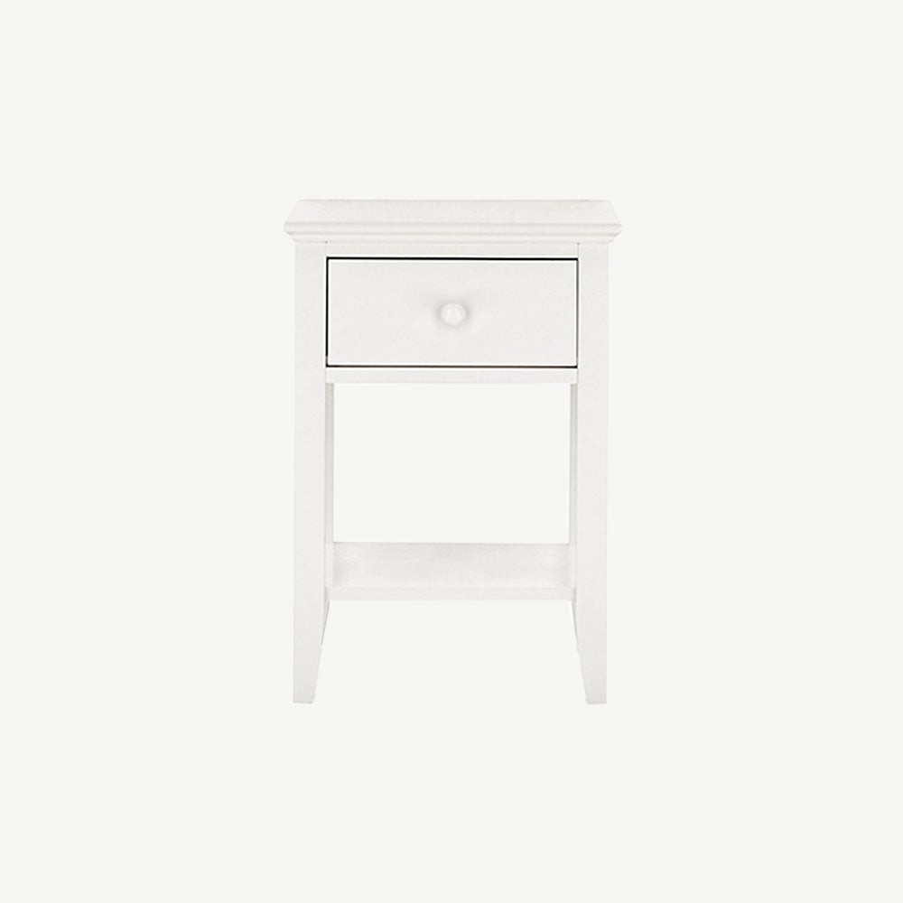 1 drawer nightstand in painted white