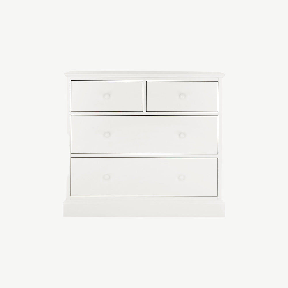 2 and 2 drawer chest in painted white