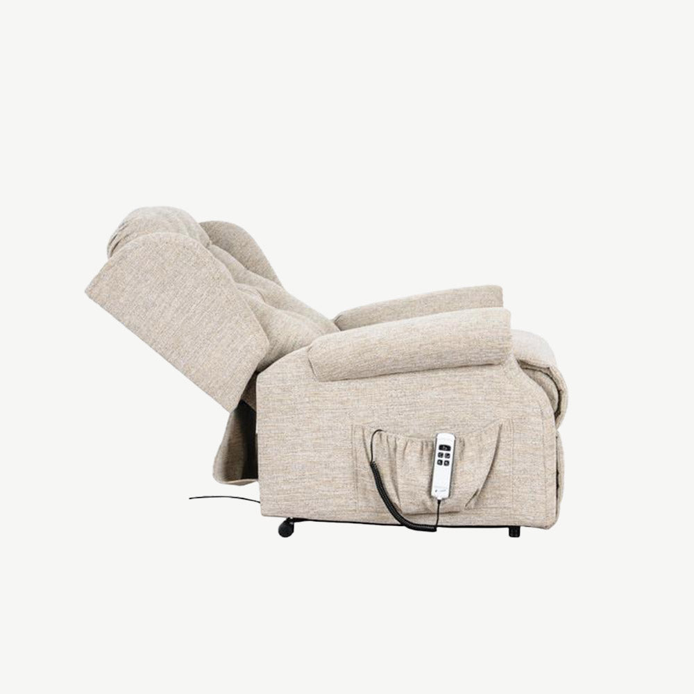 Lynton 2 Motor Recliner Armchair 3 in Como-Ice