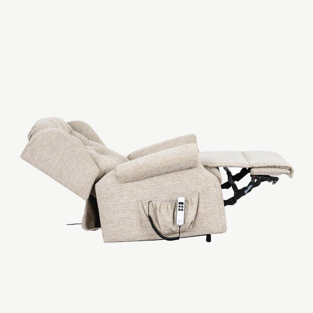 Lynton 2 Motor Recliner Armchair 4 in Como-Ice