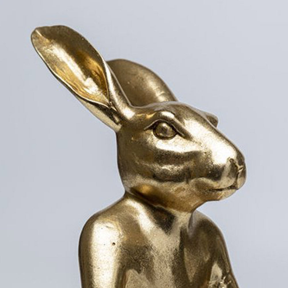 Cycling Golden Rabbit Sculpture