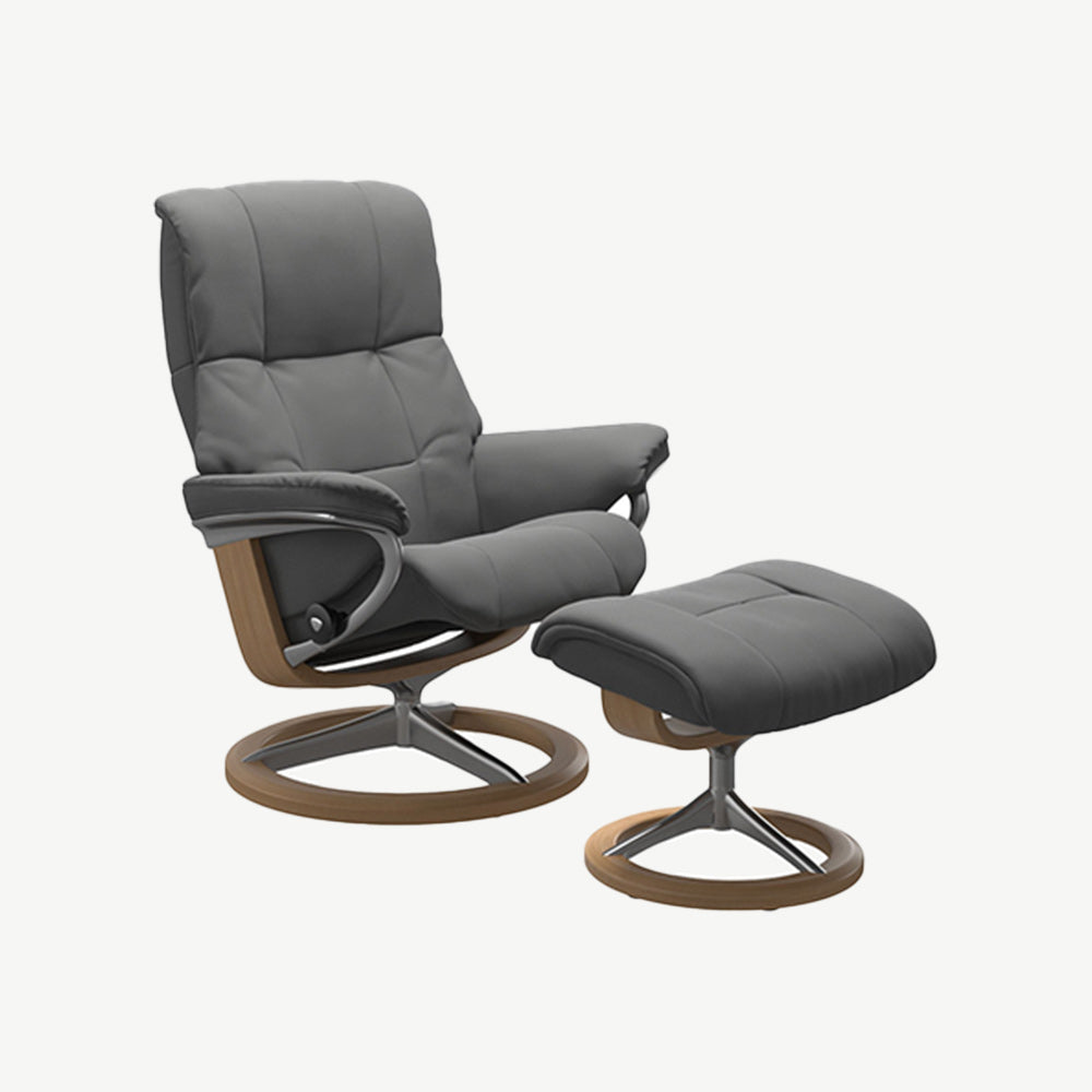Stressless® Mayfair Signature Chair and Stool Small