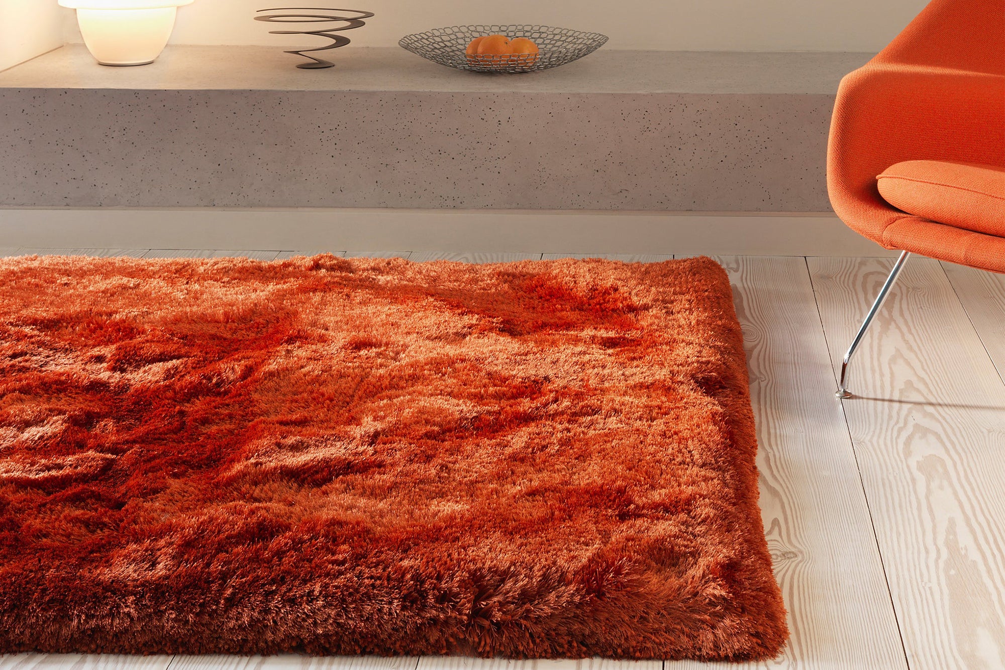 Plush Rug Bold in Plush Rust
