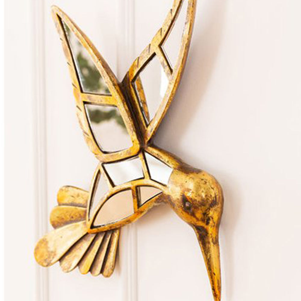 Gold Hummingbird Mirror