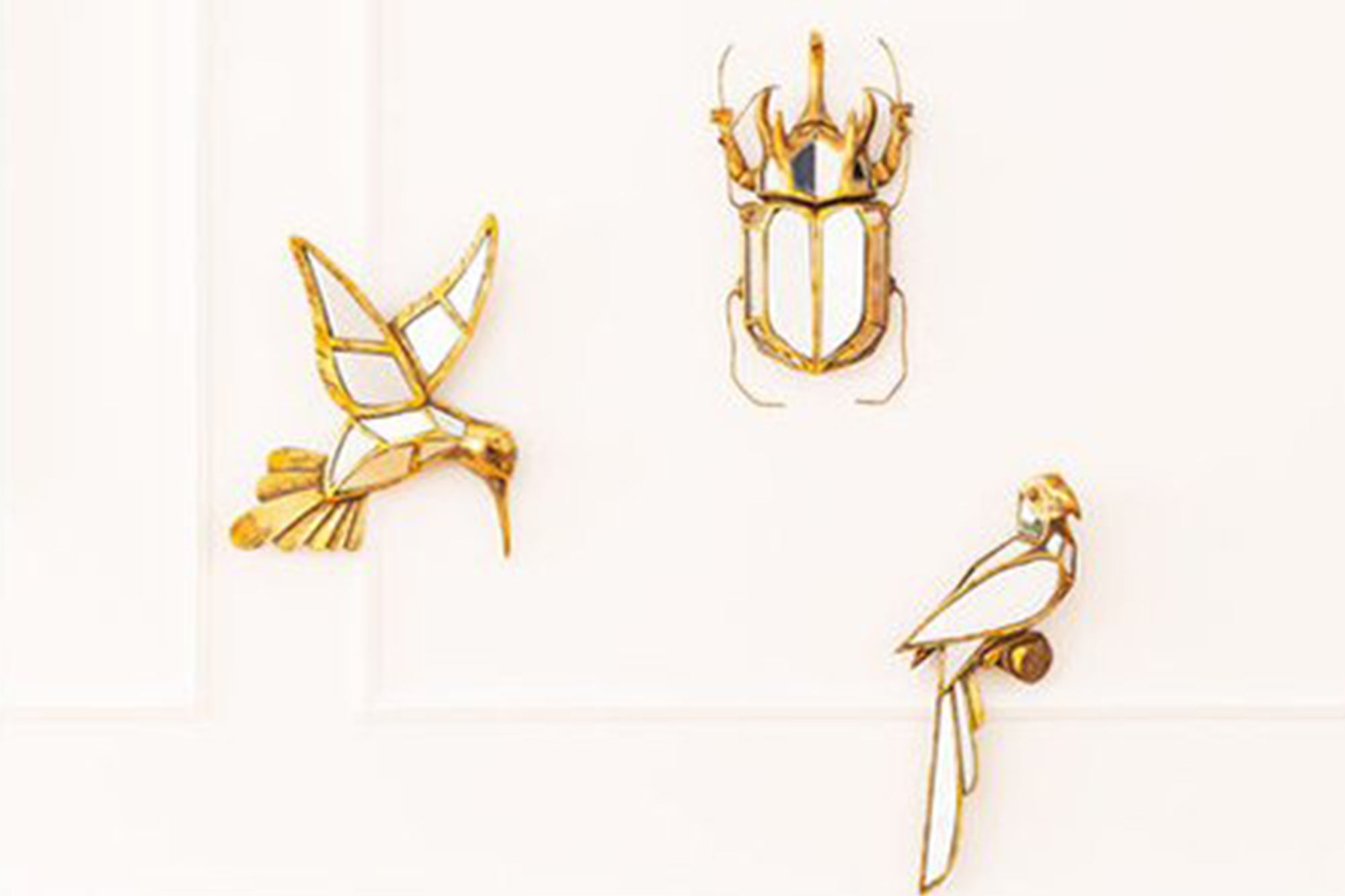 Gold Hummingbird Mirror