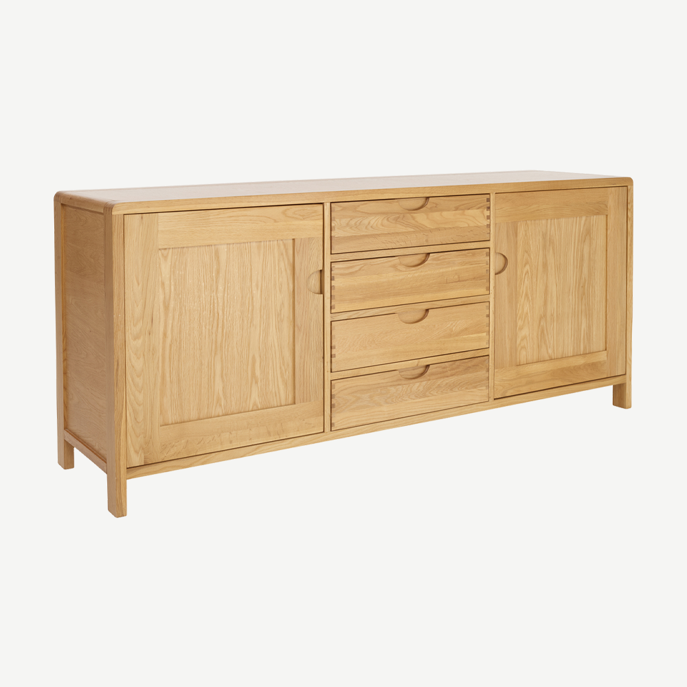 Ercol Bosco large sideboard finished in clear matt lacquer