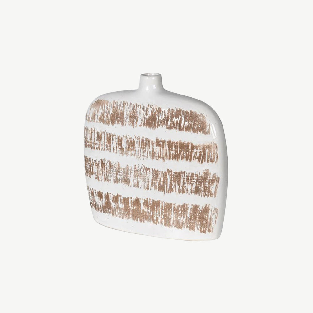 Ceramic Stripe Scribble Vase