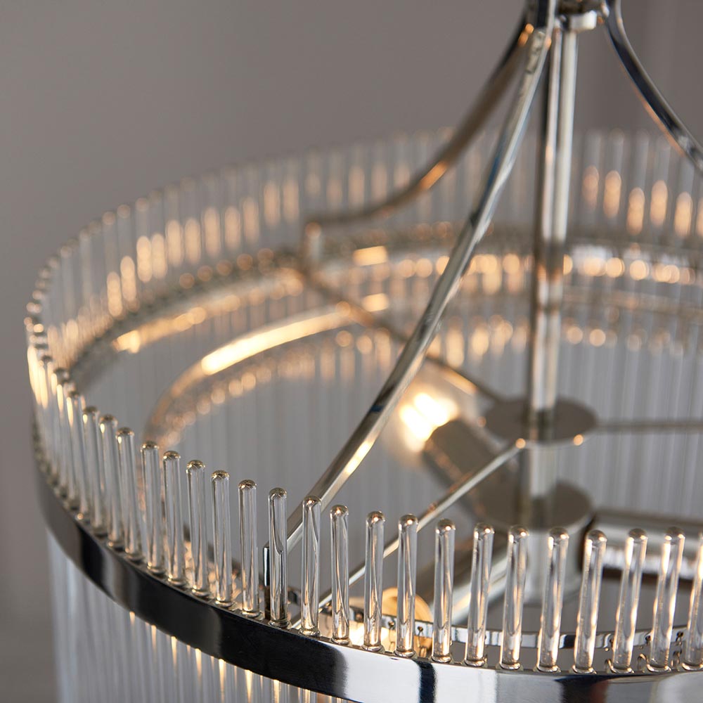 Axel 3lt Pendant Light in Bright Nickel