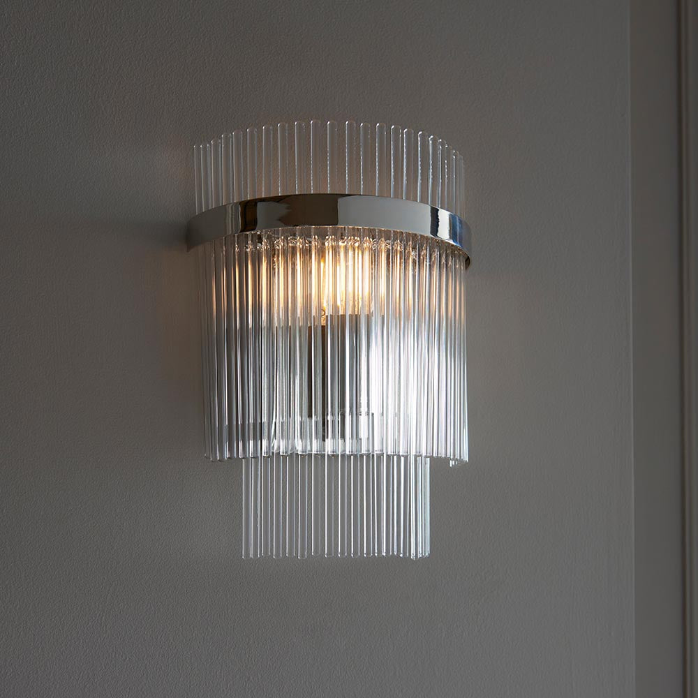 Anders Wall Light in Bright Nickel