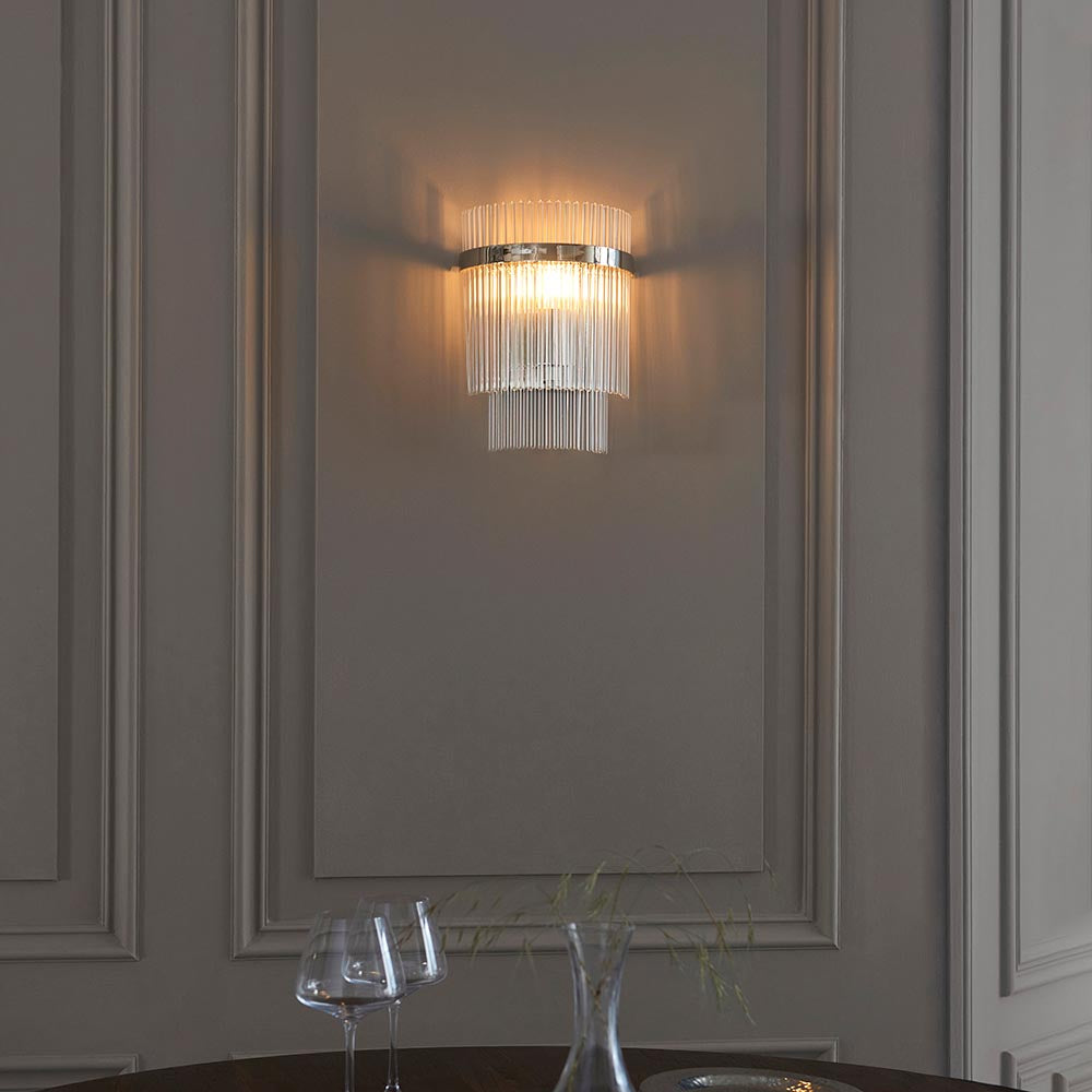 Anders Wall Light in Bright Nickel