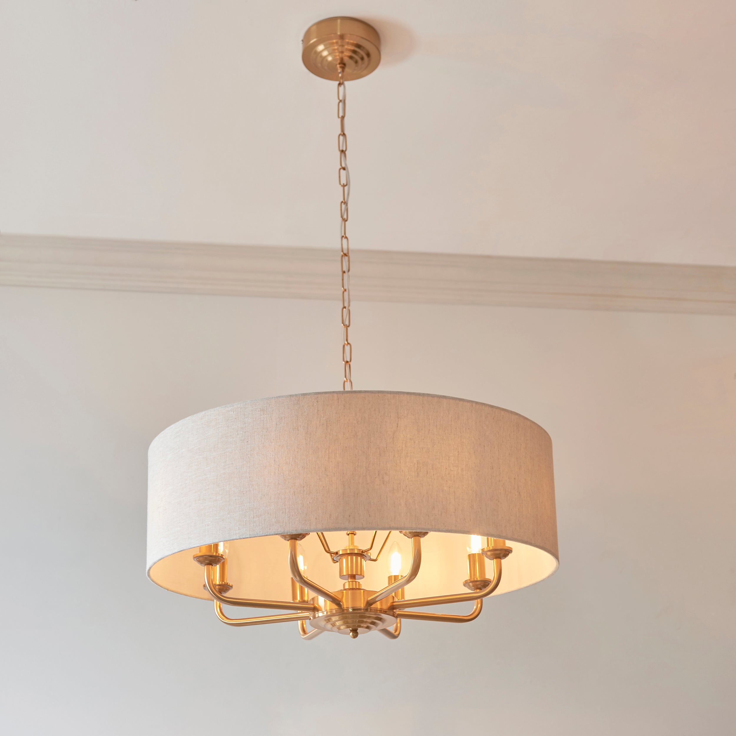Leif 8lt Pendant Light in Vintage Brass