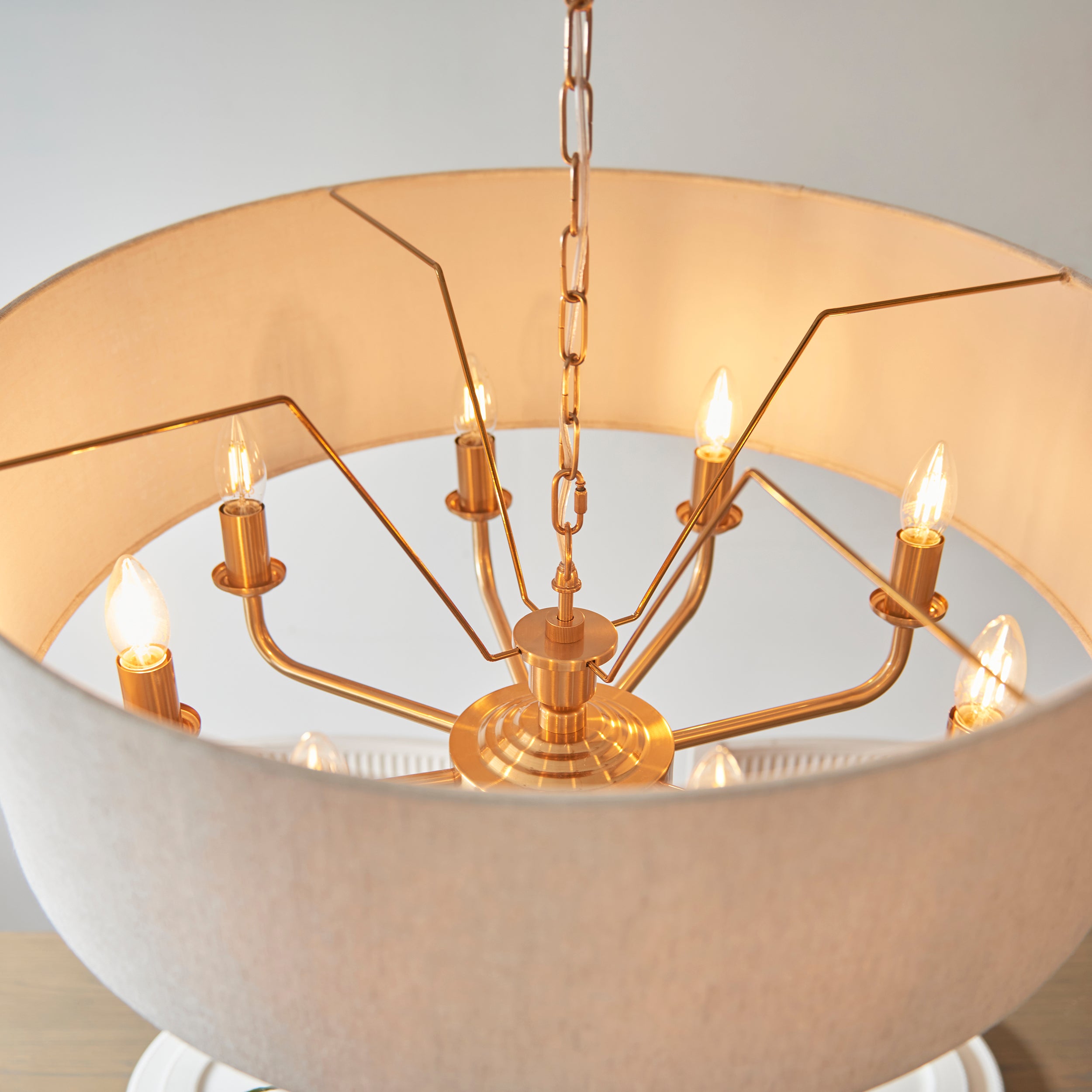 Leif 8lt Pendant Light in Vintage Brass