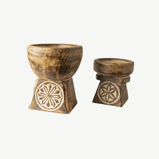 Set of 2 Cathedral Candle Bowls