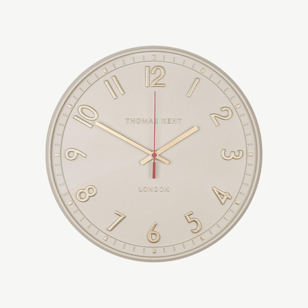 Tresco wall clock in linen