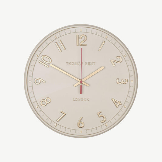 Tresco wall clock in linen