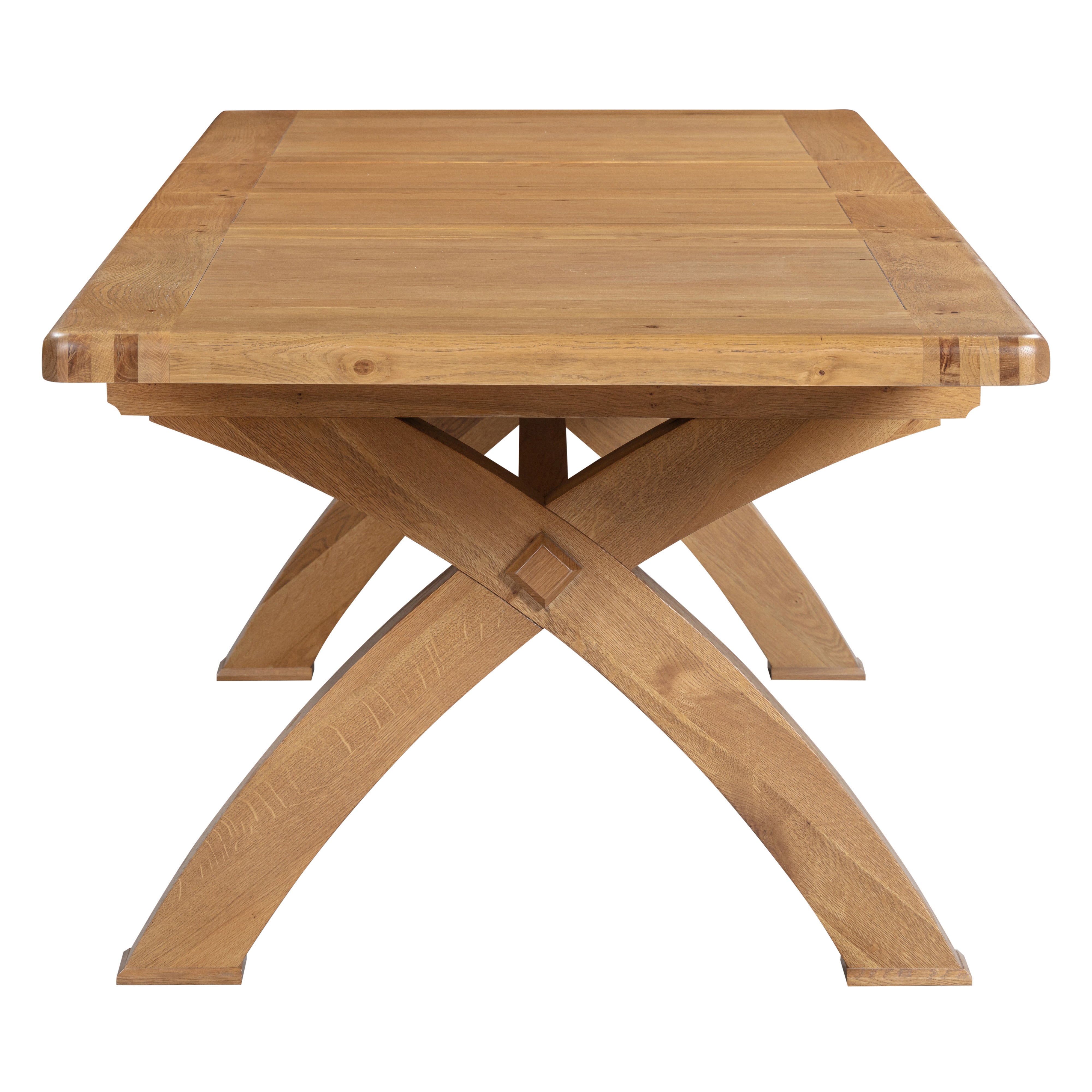Medway Extending Small Cross Leg Table in Oak