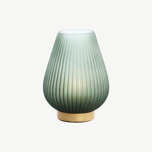 Glass Matte Table Lamp in Teal