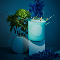 wxy.  White Floral Candle